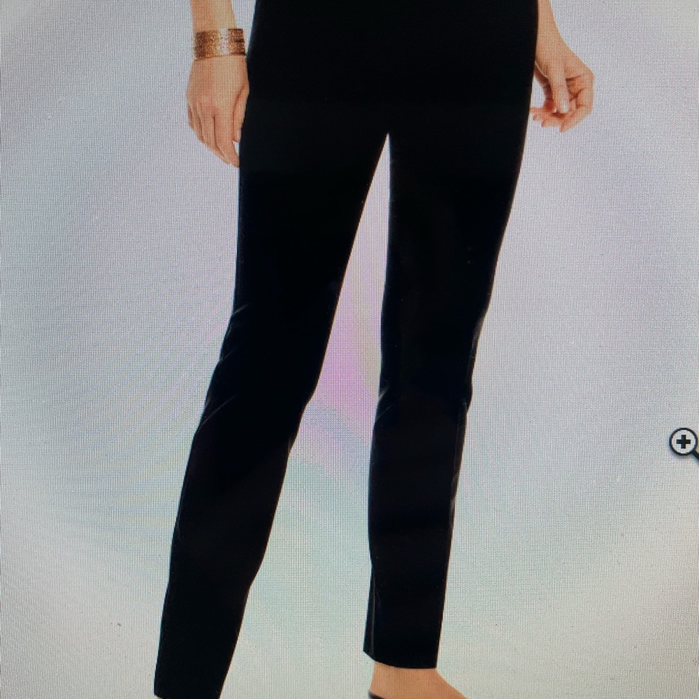 Talbots Essex black ankle pant. Pull-on stretch fabric. Never worn.